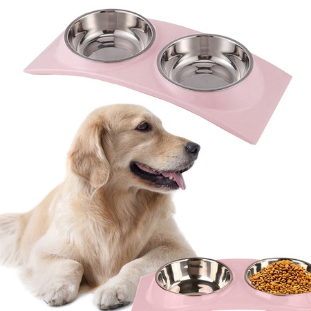 Metal doughters for dogs and cats 2pc set 0.4 l