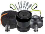 Camping kochgeschirr set kemping kessel bratpfanne 18in1
