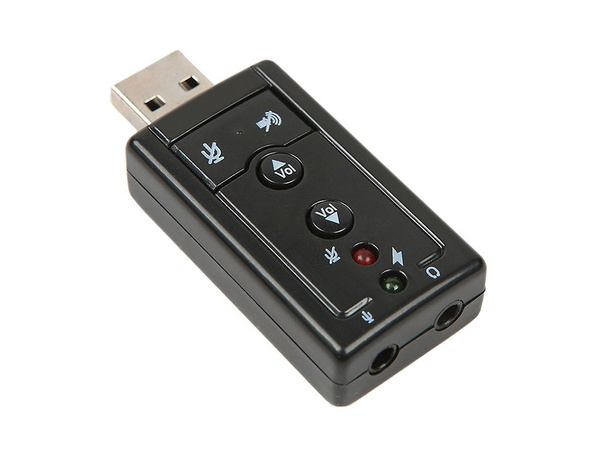 Carte son usb 7.1 microphone prise casque