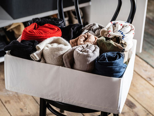 Cajón para ropa interior calcetines organizador de ropa con separador blanco