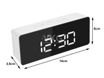 Zegar budzik termometr lustro led alarm data 4w1