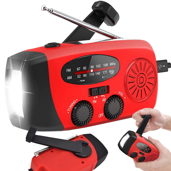Radio lanternă reîncărcabilă solar dynamo manivelă powerbank usb de urgență