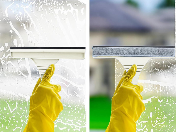 Logu tīrītājs mikrošķiedra regulēts garums 160cm 2w1 pakšte