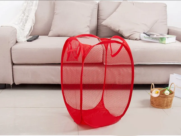 Cesto de ropa plegable para juguetes gran contenedor de almacenamiento asas