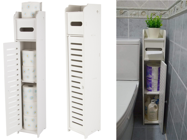 Estante organizador de papel para armario de baño