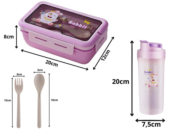 Lunchbox homemade breakfast container lunch container cutlery with water bottle set