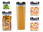 Recipientes de cocina para alimentos para pasta recipiente con junta juego de 5 unidades
