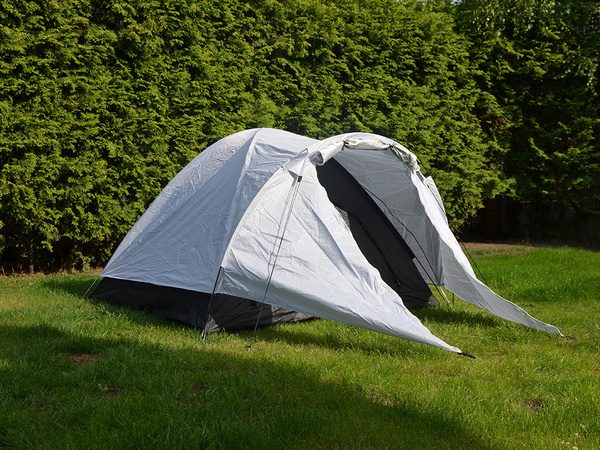 Tienda para 3 personas camping turistico vestibulo cubierta