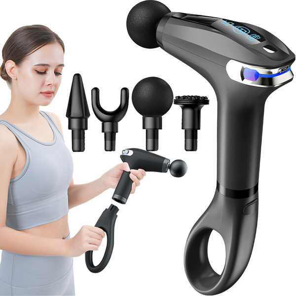 Pistola de masaje espalda cuerpo pierna masajeador fuerte pistola de masaje 4 puntas