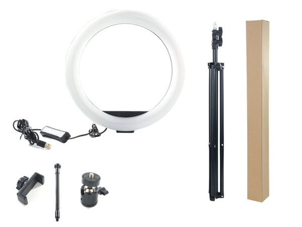 Led rgb ring light + phone holder + adjustable tripod