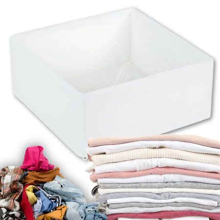 Organisateur textile linge vêtements chaussures tiroir blanc