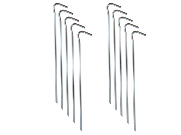 Tent piles anchor pigs steel 31cm 10pcs hook &amp; loop pins