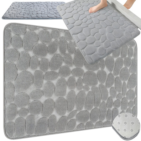 Alfombrilla de baño suave absorbente antideslizante grande 80x50 para ducha