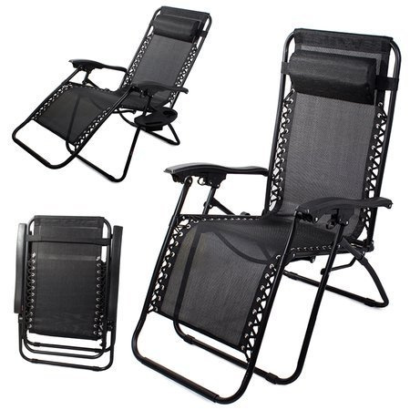 Folding beach chair zero gravity 2in1 touristic chair