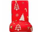 Vianočný poťah na stoličku, dekoratívny, univerzálny, Santa Claus, s gumičkou