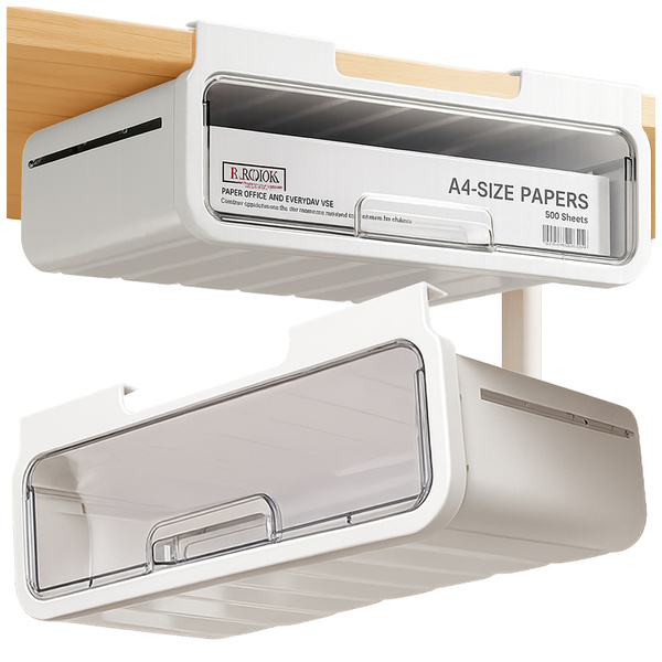 Sertar sub birou raft superior container organizator glisabil cu mână de tragere