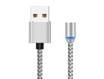 Magnetic charging cable 3w1 micro typ-c usb lightning 1m