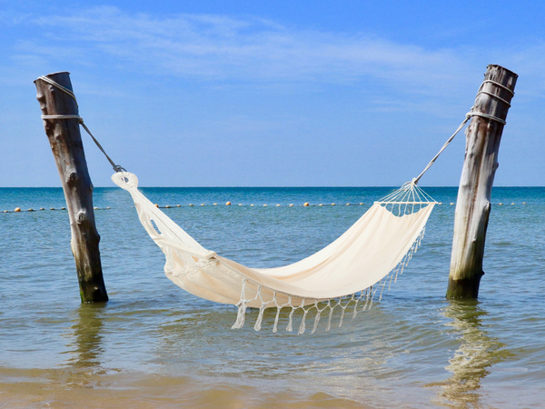 Hiking hammock large boho tassel two-person swing 200x150