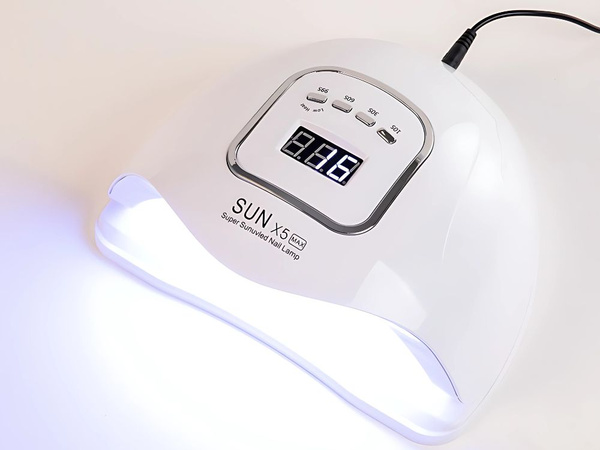 Nagų lempa 46 vadovaujama uv 150w hibridams geliams stipri saulė x5 max lcd