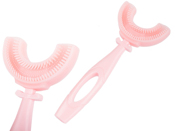 Silicone manual toothbrush for children letter u 360