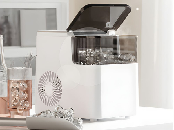 Automatische eiswürfelmaschine eiswürfelgrössen schnellkühlung mit schaufel