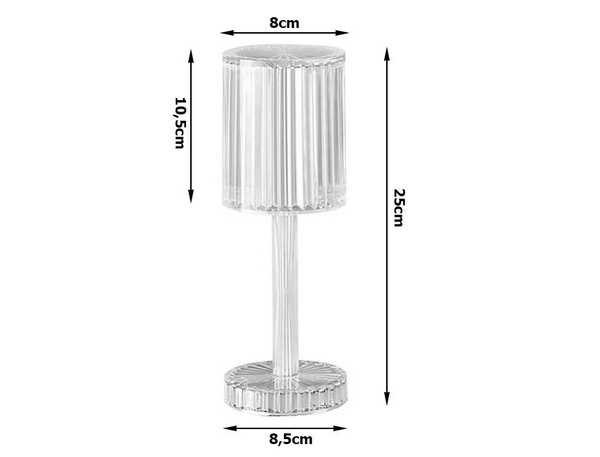 Lampă de masă a condus cristal rgb usb telecomandă