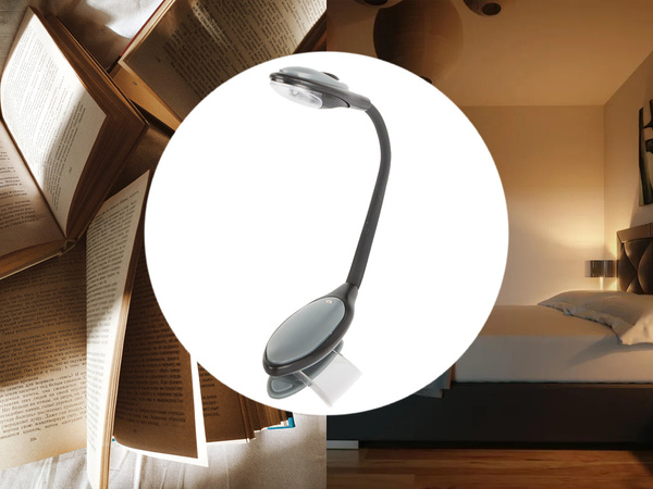 Lampe de lecture à clip flexible