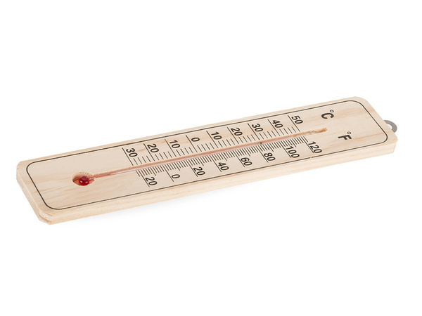 Domači leseni notranji zunanji termometer