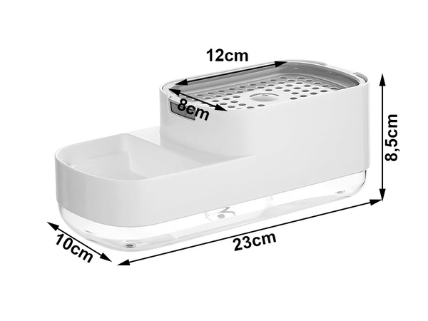 Distributeur de liquide vaisselle pour évier de cuisine, distributeur avec éponge