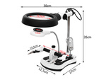 Kit de soldadura tercera mano lupa soporte led