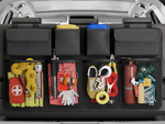 Automobilio sėdynės atlošo organizatorius su kišenėmis
