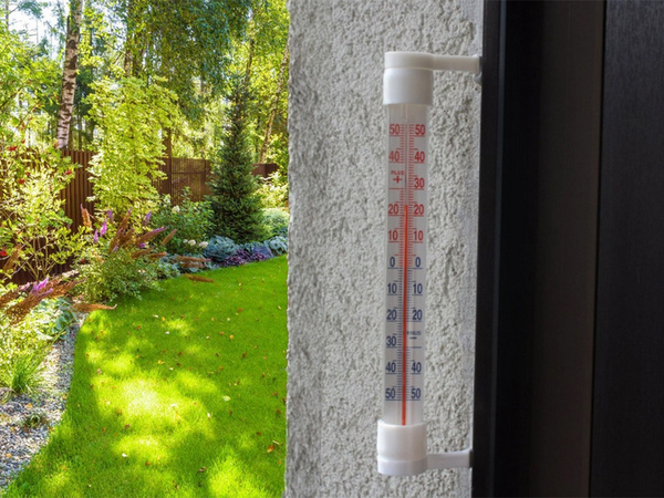 Aussenfenster wandthermometer lang