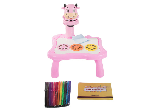 Spätný projektor kresliaci stôl biela tabuľa fixky pre deti fixky