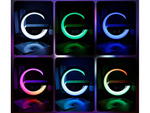 Led light rgb gaming charger induction speaker alarm clock radio clock