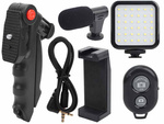 Kit vlogging trépied microphone support téléphone enregistrement vidéo