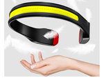 Head torch cob headband forehead 2in1