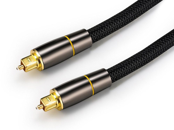 Optický kabel 3m opletený toslink digitální hq pozlacené koncovky