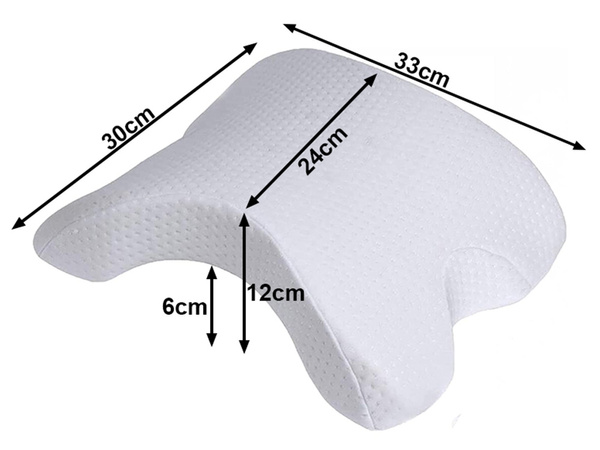 Orthopaedic pillow with armhole for sleeping memory white arch
