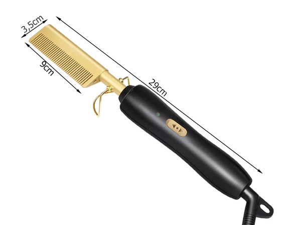 Electric comb hair straightener brush