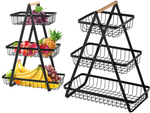Estante de cocina altillo organizador de cocina de tres pisos con cesta