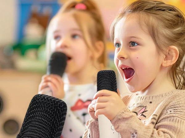 Belaidis karaoke asmeninis rinkinys bluetooth speaker + 2x mikrofonas