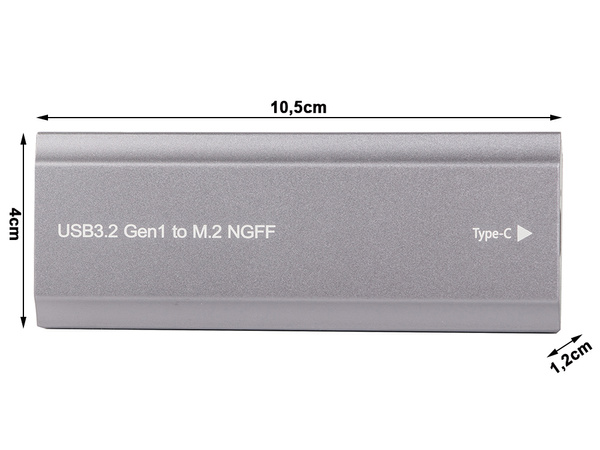 Kietojo disko adapterio dėžutė m.2 sata ngff usb 3.1 usb typ-c 2230-2280mm