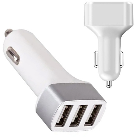 Automobilių automobilių įkroviklis cigarečių žiebtuvėlio lizdams 3xusb