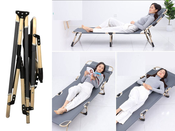 Tūrisma lauka gulta saliekamā dienas gulta ar regulējamu atzveltni kanāda