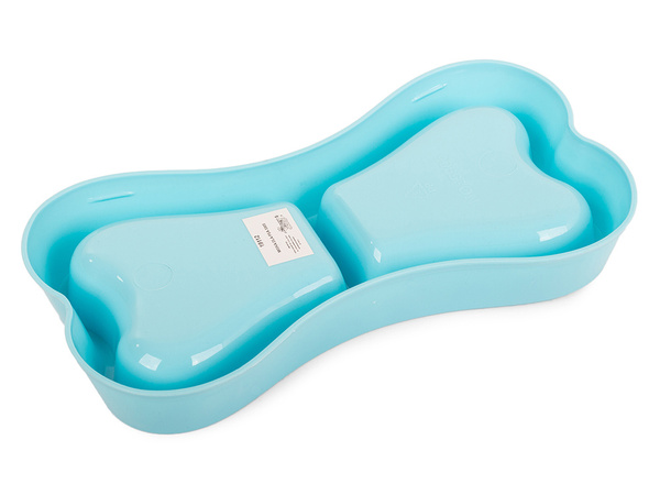 Miska plastikowa dla psa kota podwójna 0,25l
