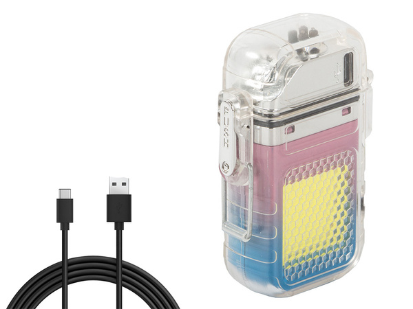 Lichtbogen plasma feuerzeug mit led licht cob usb wasserdicht