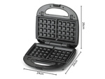 3-in-1 toaster, waffle maker, donut maker, interchangeable plates, 850w, non-stick