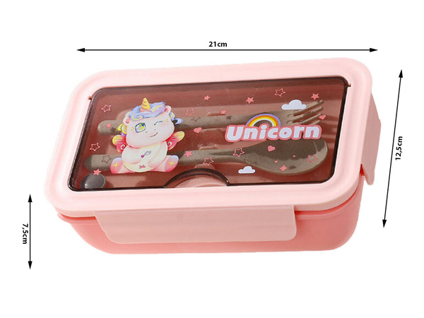 Lunchbox breakfast container for school dividers cutlery