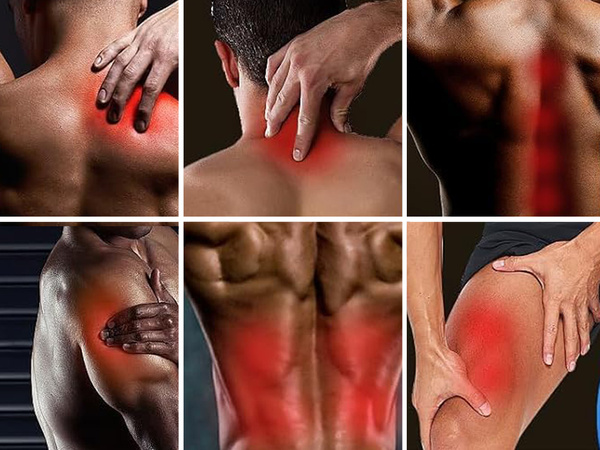 Lcd cordless massage gun powerful set of 8 tips for backs