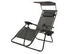 Chaise de plage pliante zero gravity 2in1 chair with canopy